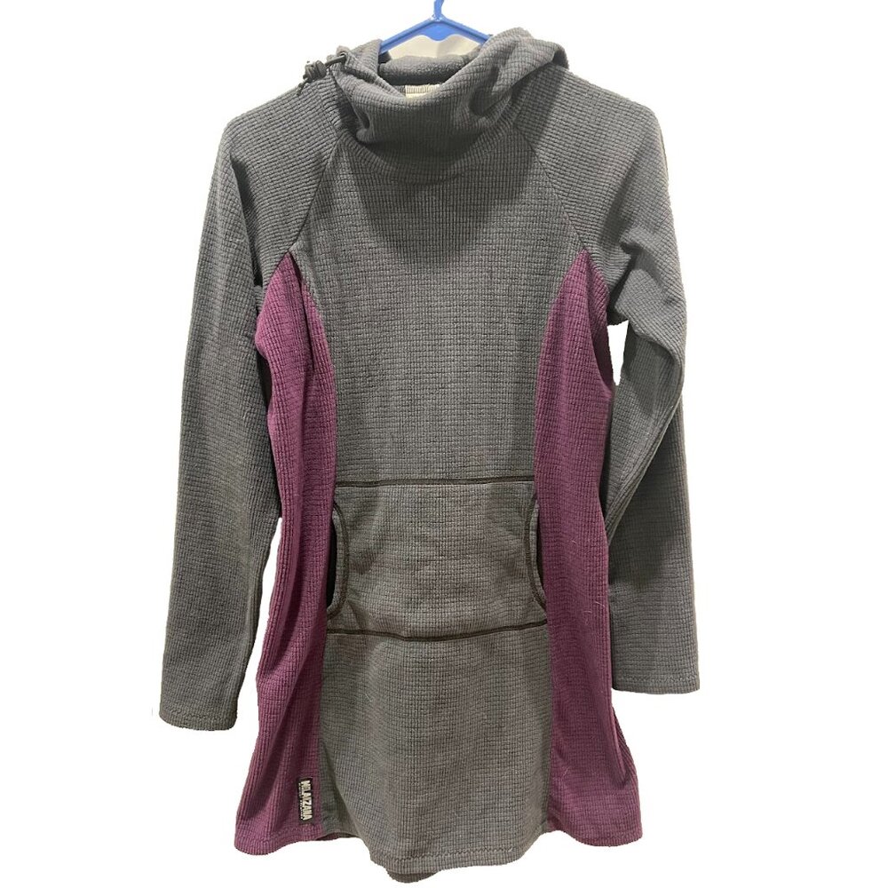 Melanzana Charcoal and Plum Cowl Neck Sweater